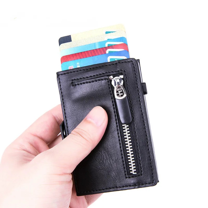 ZOVYVOL 2021 Умный кошелек с кнопкой и RFID-защитой для кредитных карт застежкой в одной