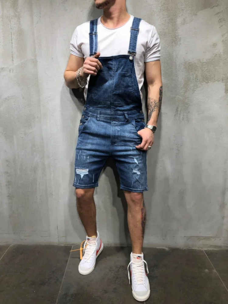 Men's Overalls Baggy Jeans Shorts Jumpsuits Men Shorts Summer Clothing Street Distressed Denim Bib Overalls Man Pants Plus Size
Men's Overalls Baggy Jeans Shorts Jumpsuits Men Shorts Summer Clothing Street Distressed Denim Bib Overalls Man Pants Plus Size