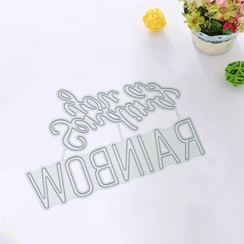 9.4*6.4CM Rainbow English Alphabet Carbon Steel DIY Cutting Knife Mold Card Making Diy Photo Album Scrapbooking Stencil Die Cuts
9.4*6.4CM Rainbow English Alphabet Carbon Steel DIY Cutting Knife Mold Card Making Diy Photo Album Scrapbooking Stencil Die Cuts