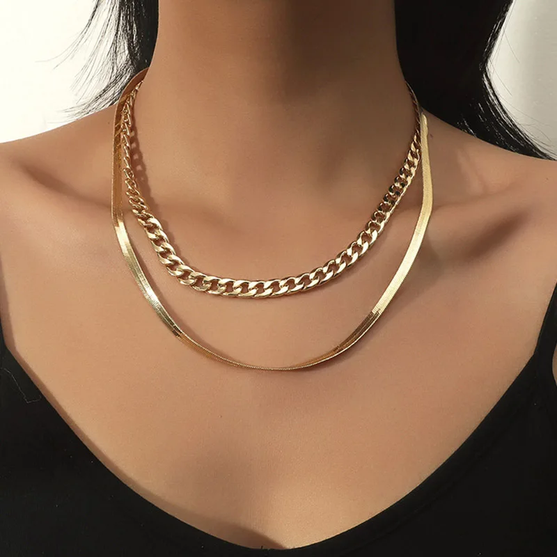 Punk Multilayer Snake Chain Necklace Golden Clavicle Necklaces Exaggerated Retro Choker Women Hip Hop Rock Party Gifts Jewelry
Punk Multilayer Snake Chain Necklace Golden Clavicle Necklaces Exaggerated Retro Choker Women Hip Hop Rock Party Gifts Jewelry