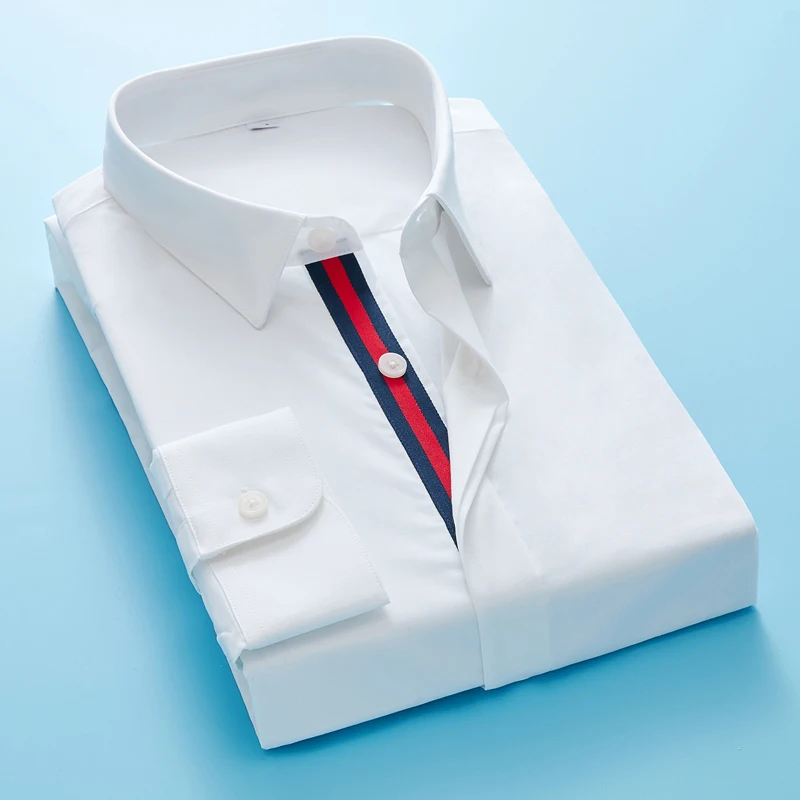 Korean Men Casual Shirts Fashion Solid Color Shirt Long Sleeve Slim Fit Business Shirts Mens Clothing Male Tuxedo Shirt
Korean Men Casual Shirts Fashion Solid Color Shirt Long Sleeve Slim Fit Business Shirts Mens Clothing Male Tuxedo Shirt