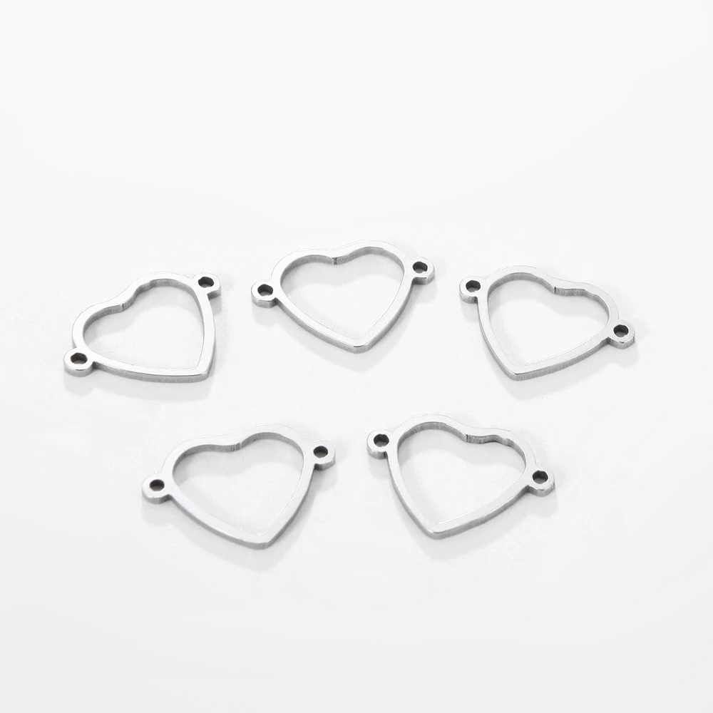 Dinicessa 10pcs/Lot Stainless Steel Gold Color Heart Charms Connect with Bracelets for DIY Pendant Necklaces Jewelry Making
Dinicessa 10pcs/Lot Stainless Steel Gold Color Heart Charms Connect with Bracelets for DIY Pendant Necklaces Jewelry Making