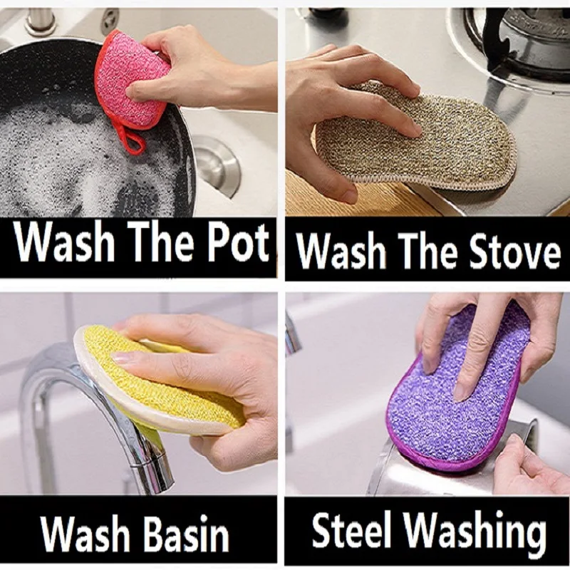 3pcs Household Magic SPONGE Kitchen Cleaning Dish Brush Microfiber Scrub Sponges For Dishwashing Hemming Lanyard Double Sided
3pcs Household Magic SPONGE Kitchen Cleaning Dish Brush Microfiber Scrub Sponges For Dishwashing Hemming Lanyard Double Sided