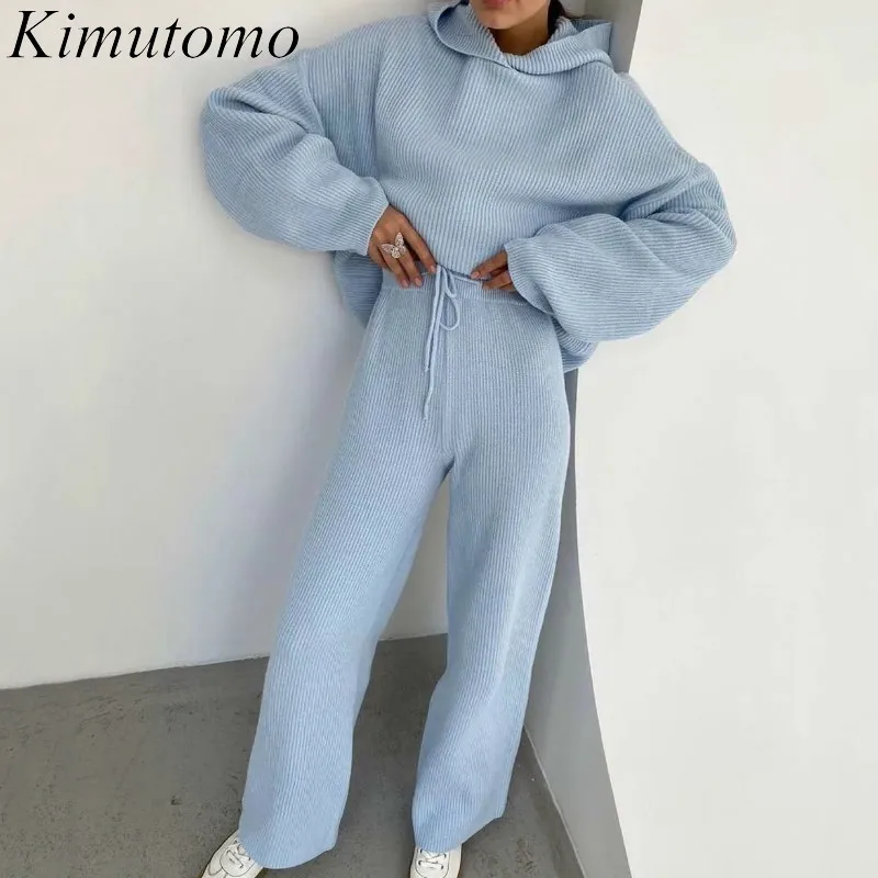 Kimutomo Fashion Sportswear Two Piece Set Ladies Solid Hooded Long Sleeve Knitted Hoodies and Drawstring High Waist Pants Casual
Kimutomo Fashion Sportswear Two Piece Set Ladies Solid Hooded Long Sleeve Knitted Hoodies and Drawstring High Waist Pants Casual