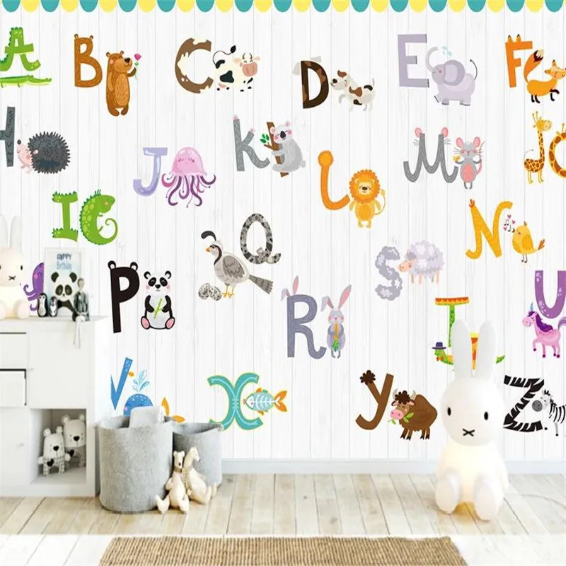 Milofi Custom wallpaper mural 3d nordic cartoon animal English alphabet children's room background wallpaper mural
Milofi Custom wallpaper mural 3d nordic cartoon animal English alphabet children's room background wallpaper mural