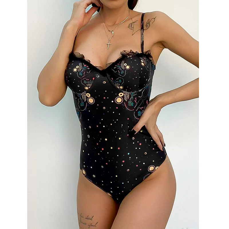 2021 New Sexy Female Swimsuit Vintage One Piece Lace Push Up Solid Print Swimwear Women Monokini Padded Bathing Suits Bodysuit
2021 New Sexy Female Swimsuit Vintage One Piece Lace Push Up Solid Print Swimwear Women Monokini Padded Bathing Suits Bodysuit