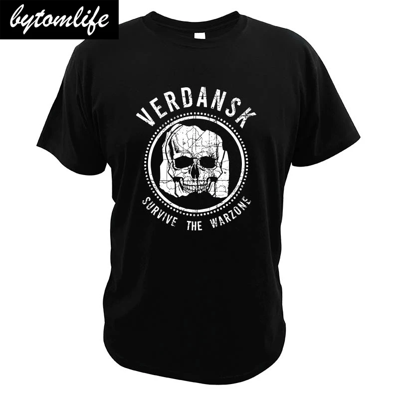Verdansk-Survive-The-Warzone T-Shirt It Is Your Duty Map Gamer Vintage Skull 100% Cotton T Shirt
Verdansk-Survive-The-Warzone T-Shirt It Is Your Duty Map Gamer Vintage Skull 100% Cotton T Shirt