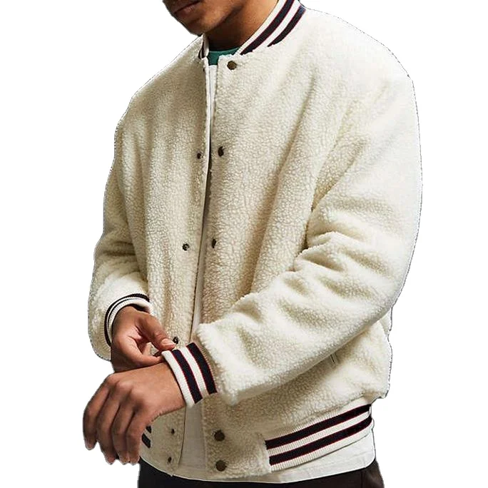 Dongguan factory wholesale custom button up fleece mens sherpa fleece baseball jackets for winter
Dongguan factory wholesale custom button up fleece mens sherpa fleece baseball jackets for winter