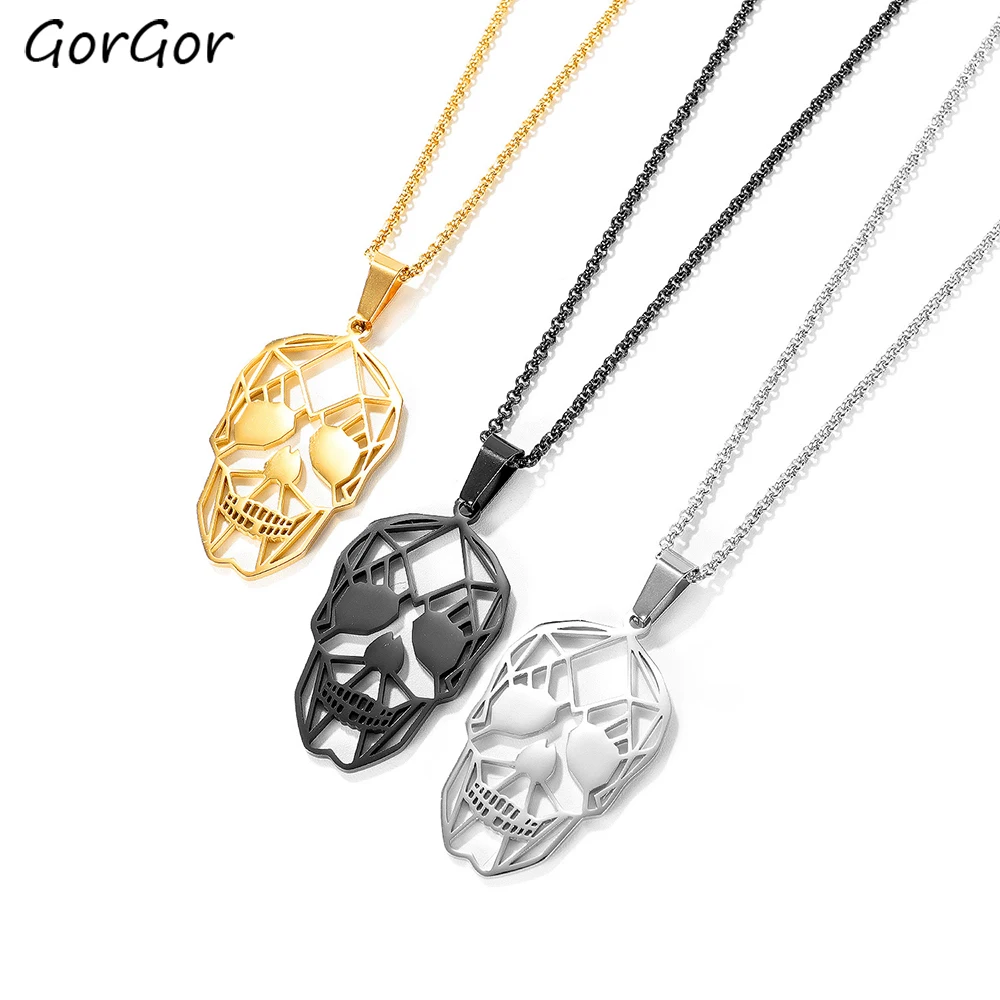 GorGor Necklace Men Stainless Steel Pattern Skeleton Hollow Out Pendant Individuality Punk Style Party Accessories TX-1748
GorGor Necklace Men Stainless Steel Pattern Skeleton Hollow Out Pendant Individuality Punk Style Party Accessories TX-1748