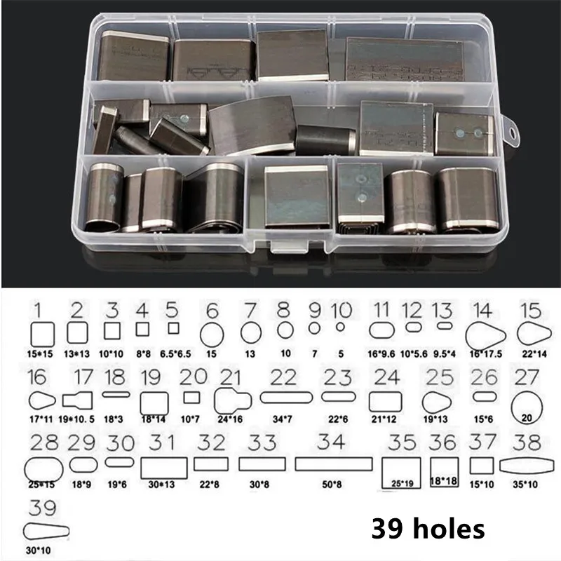 24/39 шт. перфоратор для отверстий ручной работы набор инструментов штамповки