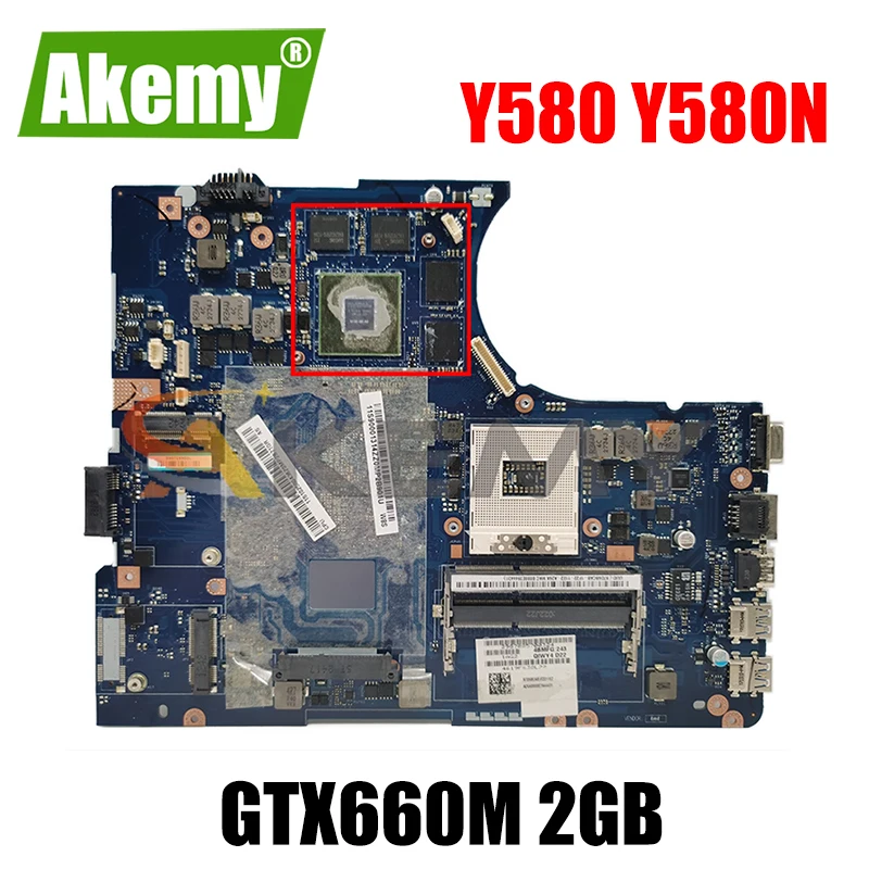 

Akemy QIWY4 LA-8002P для Lenovo Y580 Y580N Материнская плата ноутбука PGA989 HM77 GPU GTX660M 2 ГБ 100% тест