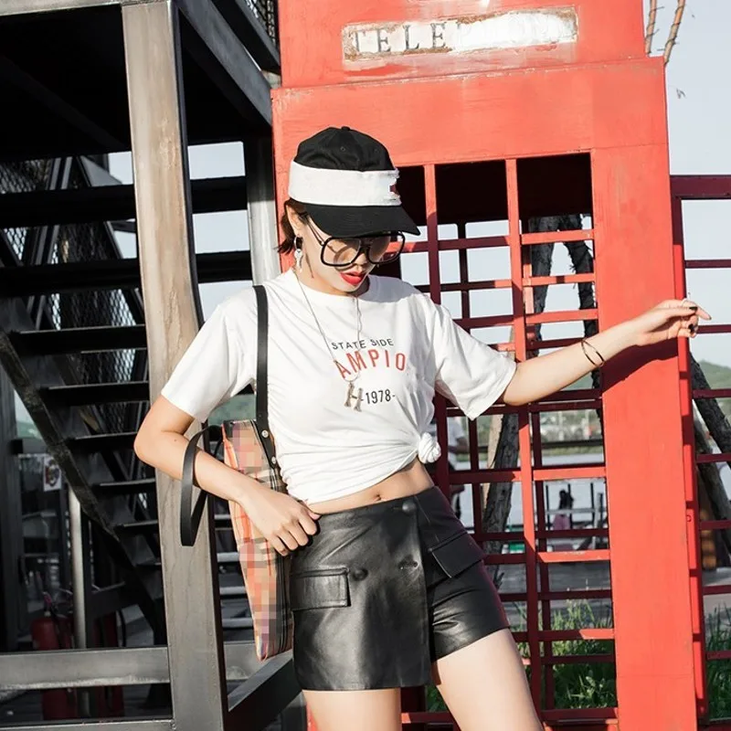 Brand New Female Luxury Sheepskin Genuine Leather Bottom Skirt With Double Breasted Straight Asymmetrical Skirts Shorts
Brand New Female Luxury Sheepskin Genuine Leather Bottom Skirt With Double Breasted Straight Asymmetrical Skirts Shorts