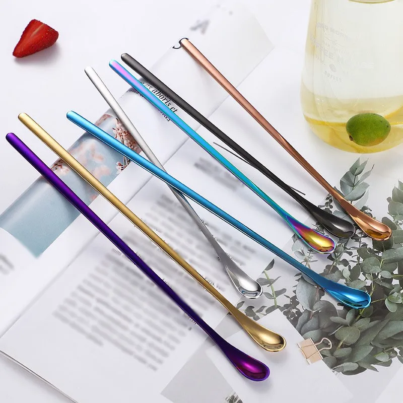 1pcs Coffee Tea Stir Spoon Long Handle Ice Cream Dessert Coffee Spoons Eco-Friendly Stainless Steel Tableware Kitchen Supplies
1pcs Coffee Tea Stir Spoon Long Handle Ice Cream Dessert Coffee Spoons Eco-Friendly Stainless Steel Tableware Kitchen Supplies