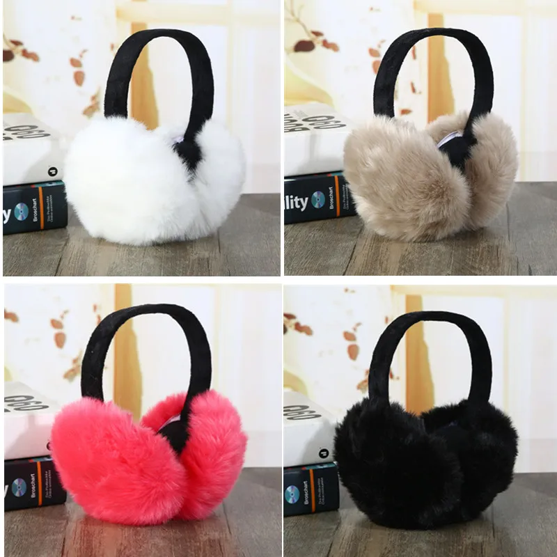 Складные Модные зимние наушники Детские теплые наушники из искусственного кроличьего меха 
Складные Модные зимние наушники Детские теплые наушники из искусственного кроличьего меха