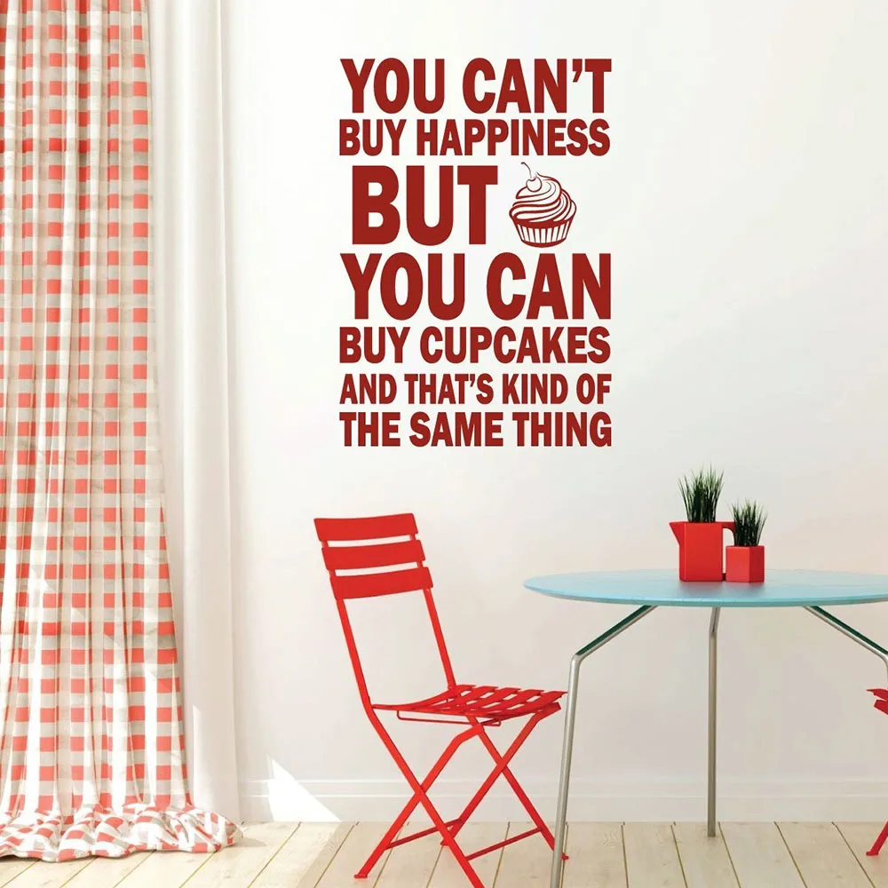 Cupcake Wall Decal Happiness Humorous Quote Lettering Door Window Vinyl Sticker Cake Dessert Shop Cafe Bake Interior Decor E325
Cupcake Wall Decal Happiness Humorous Quote Lettering Door Window Vinyl Sticker Cake Dessert Shop Cafe Bake Interior Decor E325
