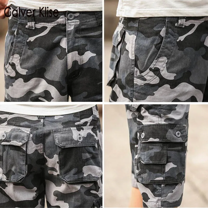 Calver Klise Men Summer Multi Pocket Camouflage Cargo Shorts Camo Casual Mens Short Cotton Plus Size Military Outdoor Trousers 
Calver Klise Men Summer Multi Pocket Camouflage Cargo Shorts Camo Casual Mens Short Cotton Plus Size Military Outdoor Trousers