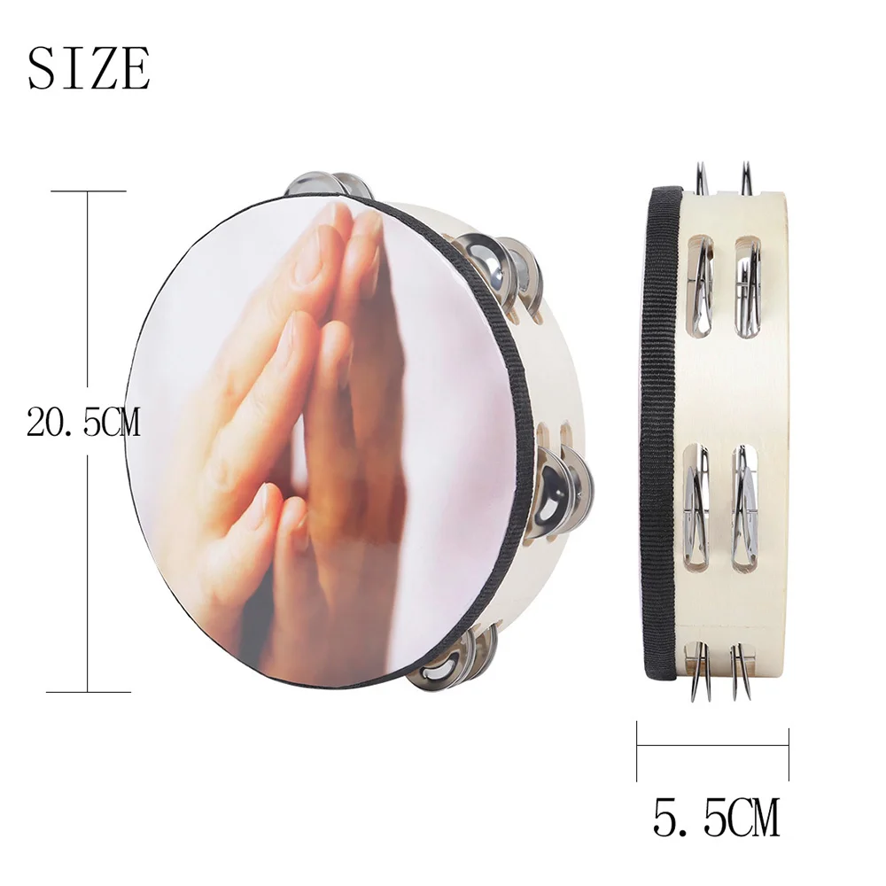 8 Inch Wooden Tambourine Hand Held Tambourine Drum Bell Percussion Musical Instrument Children Educational KTV Party Kids Games
8 Inch Wooden Tambourine Hand Held Tambourine Drum Bell Percussion Musical Instrument Children Educational KTV Party Kids Games