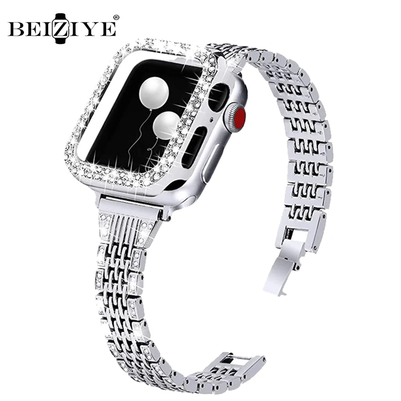 Diamond Band+Case For Apple Watch 38mm 42mm 40mm 44mm iWatch Series 6 SE 5 4 3 2 Women Bracelet Metal Stainless Steel Strap
Diamond Band+Case For Apple Watch 38mm 42mm 40mm 44mm iWatch Series 6 SE 5 4 3 2 Women Bracelet Metal Stainless Steel Strap