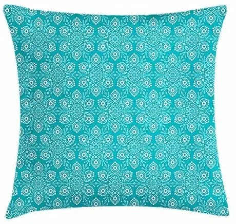 Pooizsdzzz Turquoise and White Throw Pillow Cushion Cover, Pointilli YLE Flower Petals Auralian Aboriginal Folk Art, Decorative
Pooizsdzzz Turquoise and White Throw Pillow Cushion Cover, Pointilli YLE Flower Petals Auralian Aboriginal Folk Art, Decorative