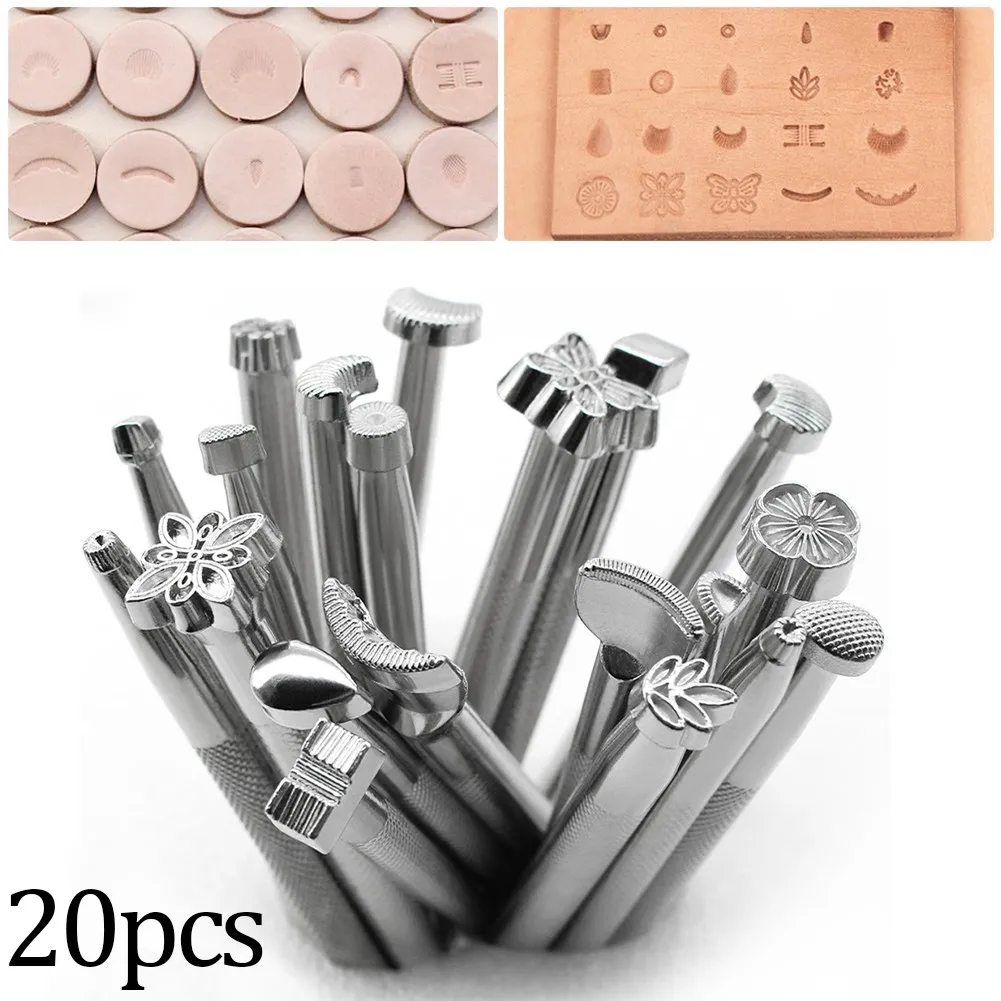 20pcs Leather Working Saddle Making Tools Craft Tool Leather Craft Stamp For Handmade Leather Jacket, Bags, Shoes, Belt, Wallet
20pcs Leather Working Saddle Making Tools Craft Tool Leather Craft Stamp For Handmade Leather Jacket, Bags, Shoes, Belt, Wallet