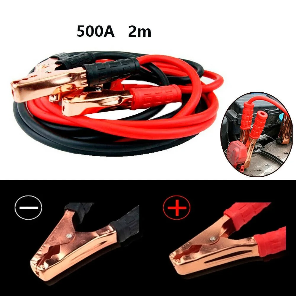 

500A Car Truck Emergency Power Supply Battery Line Cord Booster Jumper Cable 2M automobile parts