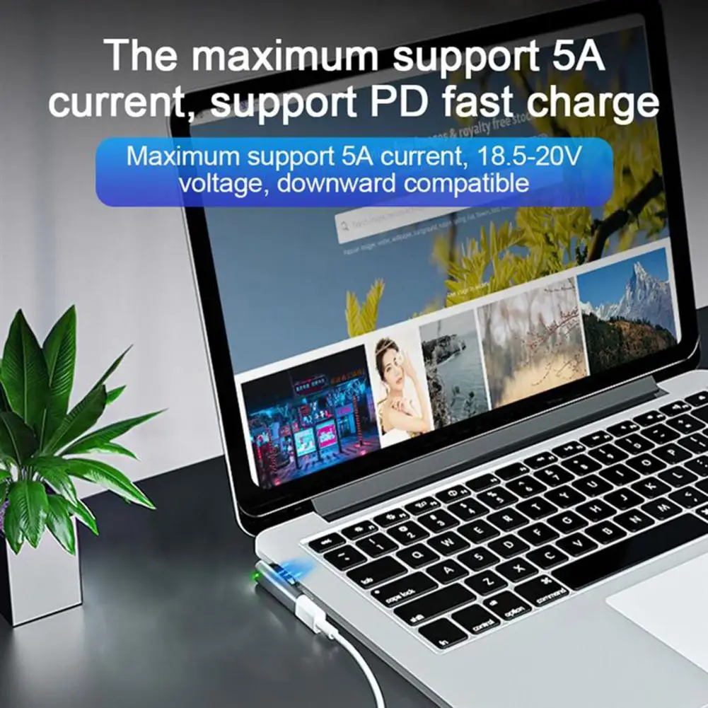Adapter Converter PD Quick Charge Aluminum Alloy Type-C to Mag-safe 1/2 Magnetic Charging Connector for MacBook Air/Pro | Компьютеры и