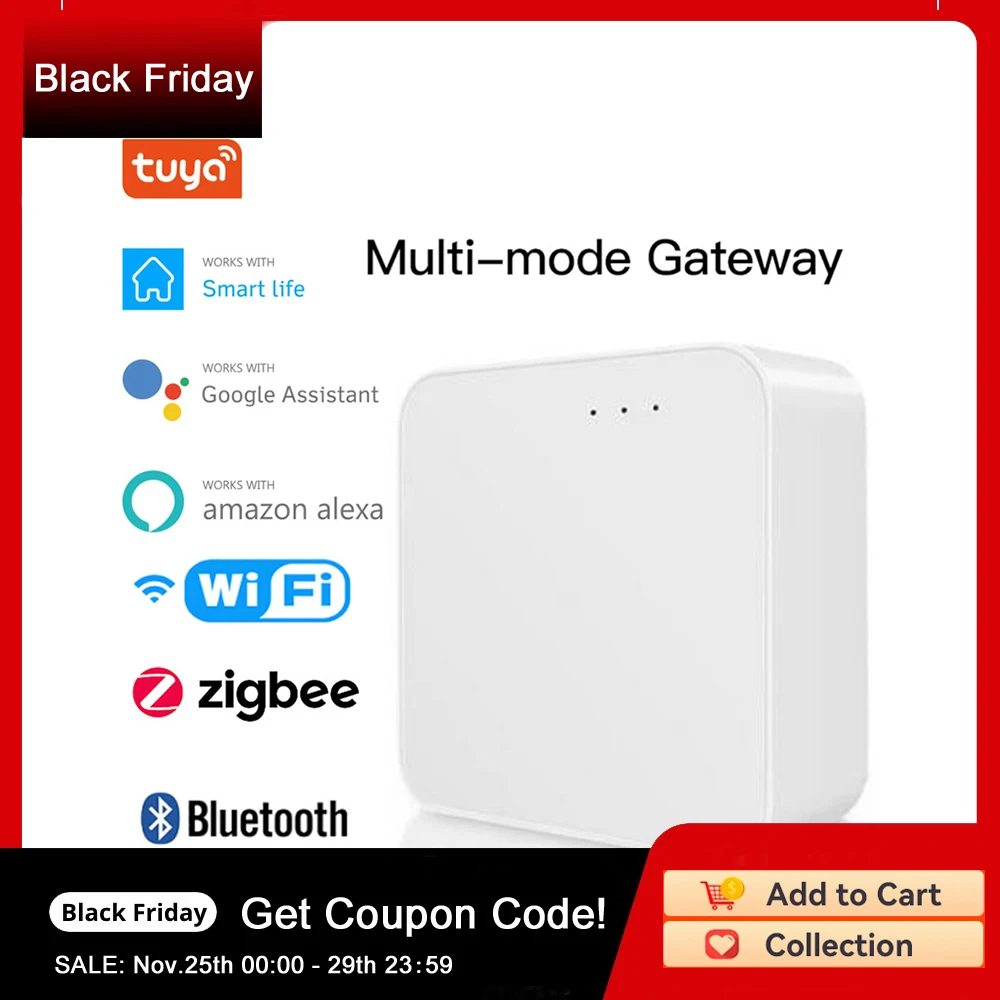 Tuya ZigBee Smart Gateway Hub WiFi+Bluetooth Multi-mode Smart Life APP Wireless Remote Controller Works With Alexa Google Home
Tuya ZigBee Smart Gateway Hub WiFi+Bluetooth Multi-mode Smart Life APP Wireless Remote Controller Works With Alexa Google Home