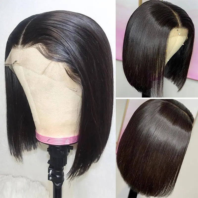 Brazilian Straight Lace Front Wig Natural Color Short Bob Wigs Lace Part Human Hair Wig Shining Star Remy For Women 150% Density
Brazilian Straight Lace Front Wig Natural Color Short Bob Wigs Lace Part Human Hair Wig Shining Star Remy For Women 150% Density