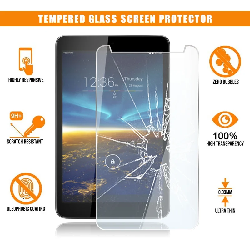 Закаленное стекло для Vodafone Smart Tab 4 8 0 дюйма Защита экрана планшета устойчивая к