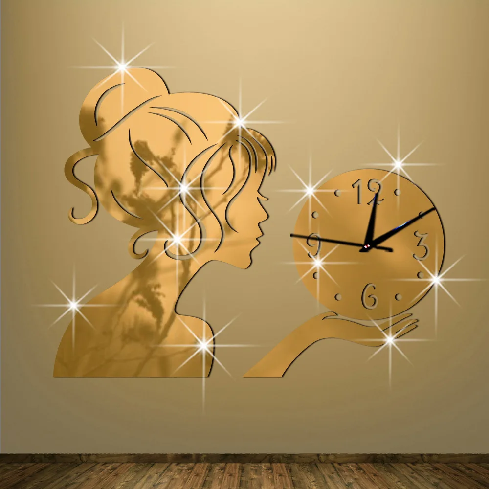Stereo Girl Mirror Wall Clock Study Bedroom Living Room Background Wall Ackle Mirror Silent Room Decor Wall Stickers
Stereo Girl Mirror Wall Clock Study Bedroom Living Room Background Wall Ackle Mirror Silent Room Decor Wall Stickers