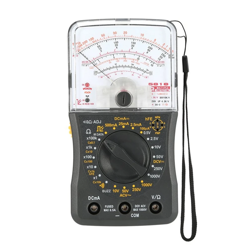 High Precision Mini Handheld Analog Multimeter AC/DC Voltmeter Ammeter Resistance Continuity Capacitance Diodes Tester
High Precision Mini Handheld Analog Multimeter AC/DC Voltmeter Ammeter Resistance Continuity Capacitance Diodes Tester