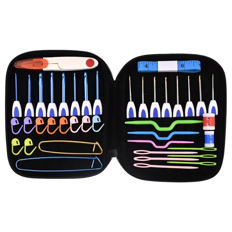 

Крючки для вязания 1,0-6,0 мм, алюминиевые спицы для вязания с вязальными спицами для вязания свитеров, инструменты для рукоделия и шитья