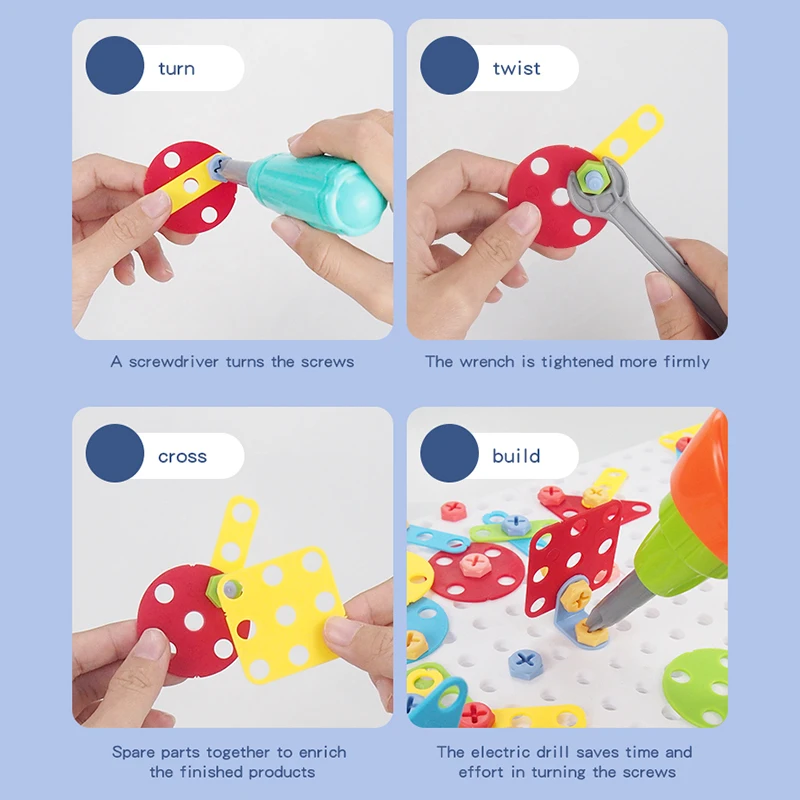 Kids Drill Screw Nut Educational Toy Pretend Play Tool Drill Disassembly Assembly Children Drill 3D Puzzle Toys
Kids Drill Screw Nut Educational Toy Pretend Play Tool Drill Disassembly Assembly Children Drill 3D Puzzle Toys