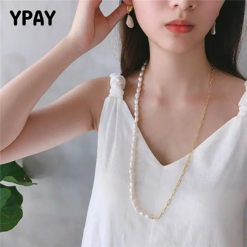 YPAY 100% Authentic 925 Sterling Silver Necklaces for Women Korea Baroque Pearl Long Sweater Chain Necklace Fine Jewelry YMN177
YPAY 100% Authentic 925 Sterling Silver Necklaces for Women Korea Baroque Pearl Long Sweater Chain Necklace Fine Jewelry YMN177