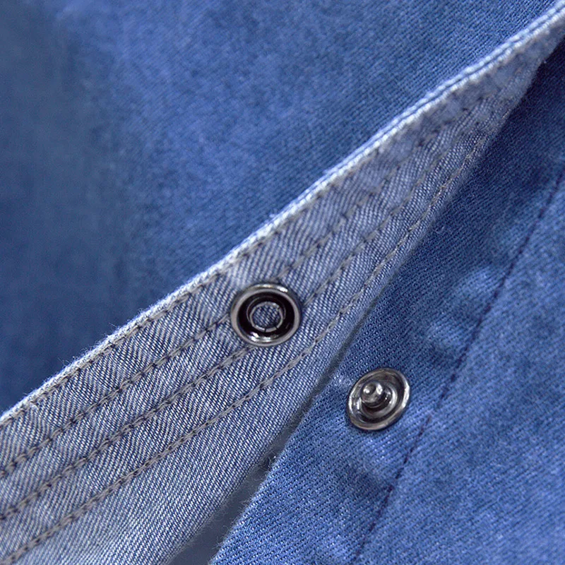 Spring Autumn Plus Size Women Lapel Button Blue Long Sleeves Denim Shirts Pocket Slim Jeans Tops Blouse Female Blusas Mujer 2XL 
Spring Autumn Plus Size Women Lapel Button Blue Long Sleeves Denim Shirts Pocket Slim Jeans Tops Blouse Female Blusas Mujer 2XL