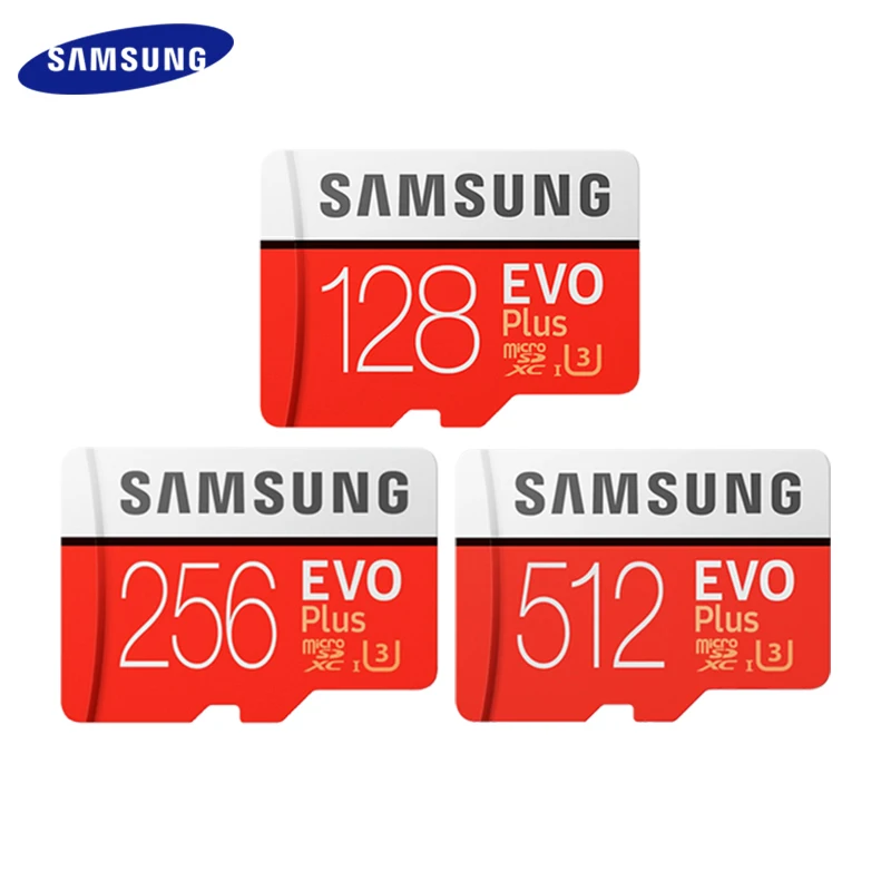 

Original SAMSUNG EVO Plus Micro SD Card 512GB 256GB 128GB Up to 100MB/s Flash Microsd Memory Card C10 U1/U3 4K microSDXC TF Card