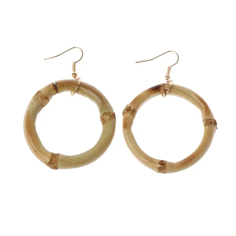 Handmade Natural Bamboo Wood Round Circle Dangle Hoop Earrings Fashion Jewelry E56A
Handmade Natural Bamboo Wood Round Circle Dangle Hoop Earrings Fashion Jewelry E56A