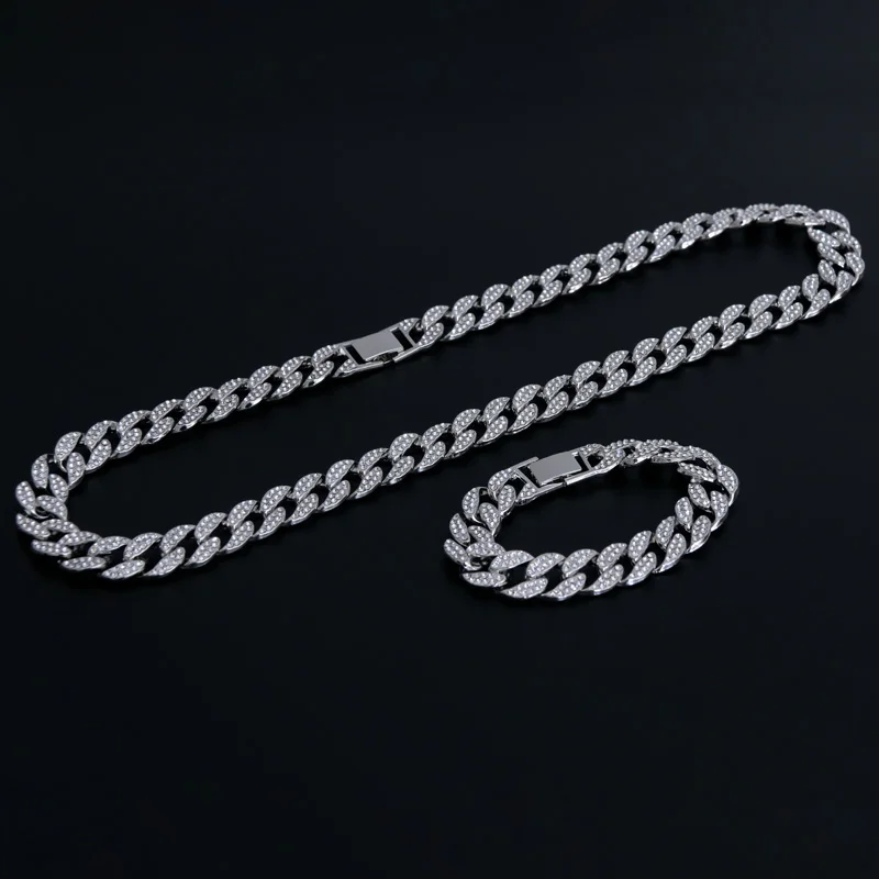 Hip Hop Miami Curb Cuban Chain Necklace 15MM Gold Iced Out Paved Rhinestones CZ Bling Rapper Necklaces&Bracelet Men Jewelry 
Hip Hop Miami Curb Cuban Chain Necklace 15MM Gold Iced Out Paved Rhinestones CZ Bling Rapper Necklaces&Bracelet Men Jewelry