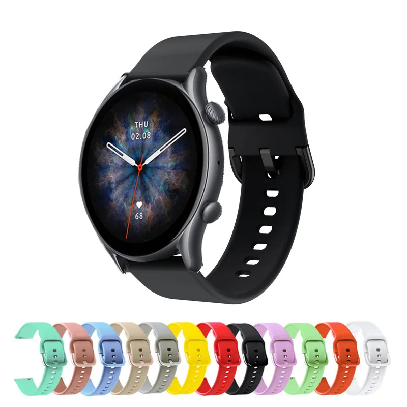 22mm Replacement Strap For Amazfit GTR 3/3 Pro Silicone Band Wrist Bracelet For Huami Amazfit GTR 2 2E 47mm Stratos Watchband
22mm Replacement Strap For Amazfit GTR 3/3 Pro Silicone Band Wrist Bracelet For Huami Amazfit GTR 2 2E 47mm Stratos Watchband