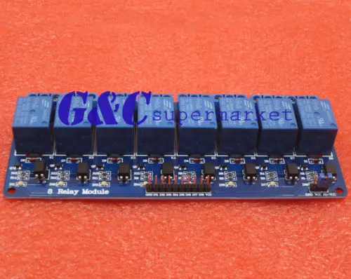 12В 8-канальный релейный модуль с оптомуфтой PIC ARM DSP AVR | Электронные компоненты и