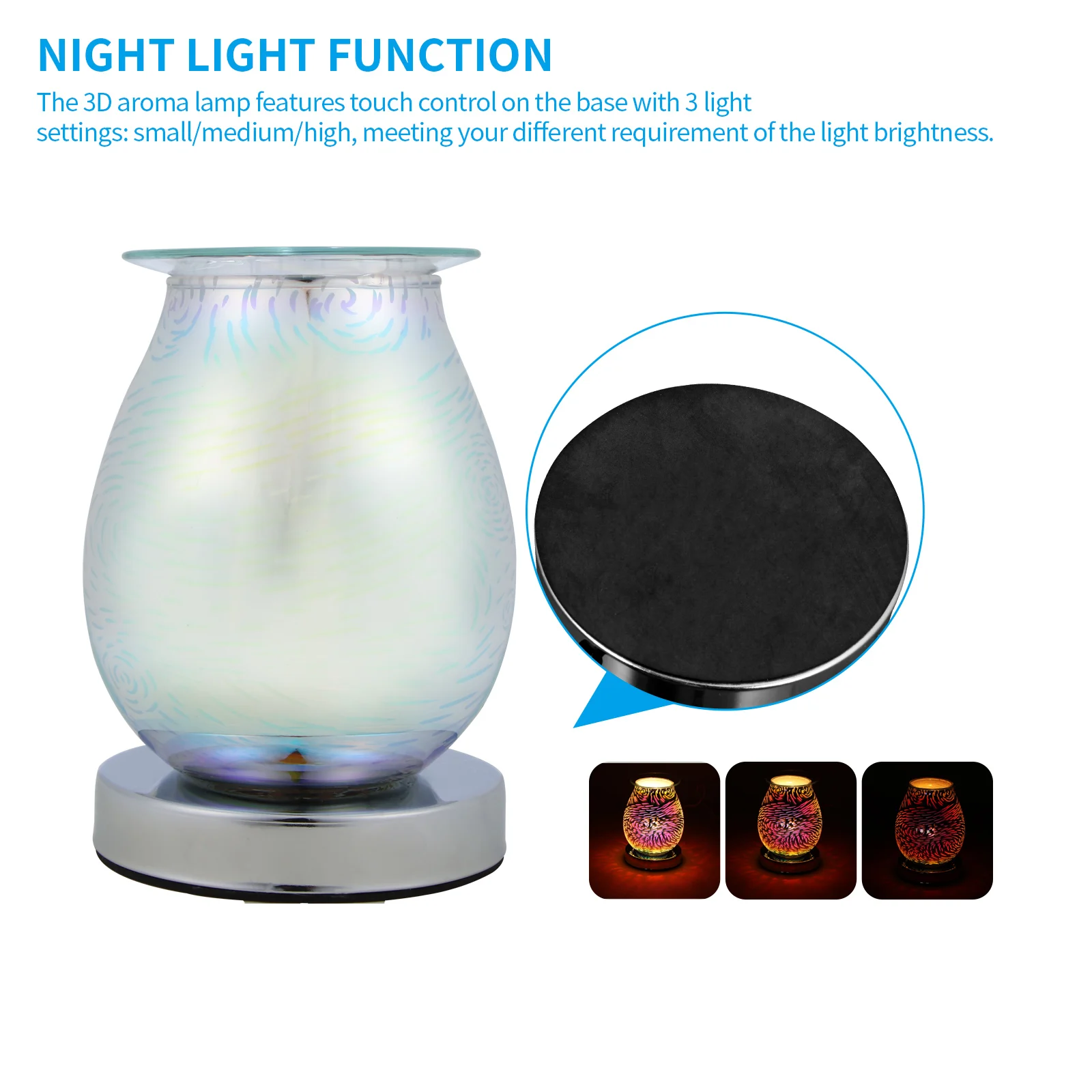 3D Electric Essential Oil Burners Candle Aromatherapy LampNight Light Wax Melter Aroma Lamp Diffuser Gift Home Decor | Дом и сад