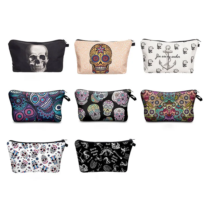Women's Skull Makeup Brushes Bag Professiona Organizer Wholesale Halloween Cosmetic Tools Phone Clutch Travel Digital Printing
Women's Skull Makeup Brushes Bag Professiona Organizer Wholesale Halloween Cosmetic Tools Phone Clutch Travel Digital Printing