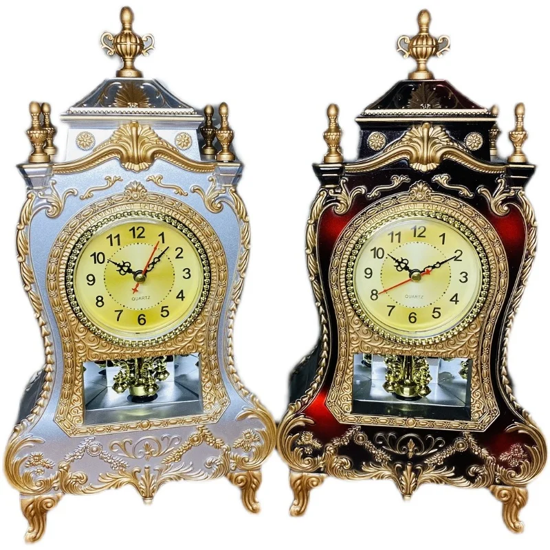 European-Style Vintage Upscale Clock Mute Scanning Hourly Chiming 16 Music Table Clock Rotation
European-Style Vintage Upscale Clock Mute Scanning Hourly Chiming 16 Music Table Clock Rotation