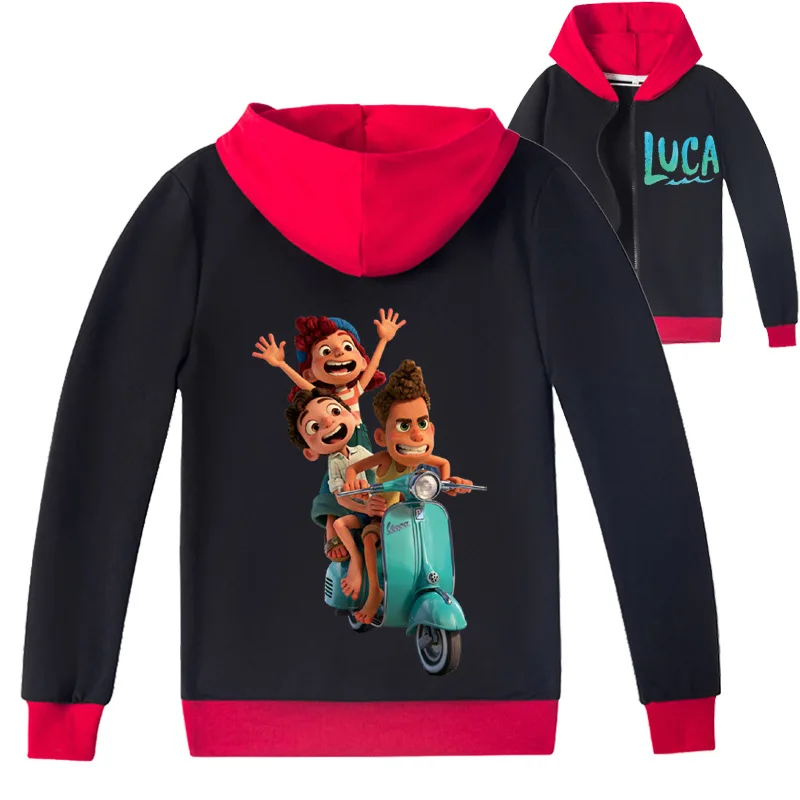2-16Y Funny Cartoon Anime Luca Print Zipper Jacket Baby Boy Spring & Autumn Hooded Coat Kids Girl Sports Tops Girls Cardigan
2-16Y Funny Cartoon Anime Luca Print Zipper Jacket Baby Boy Spring & Autumn Hooded Coat Kids Girl Sports Tops Girls Cardigan