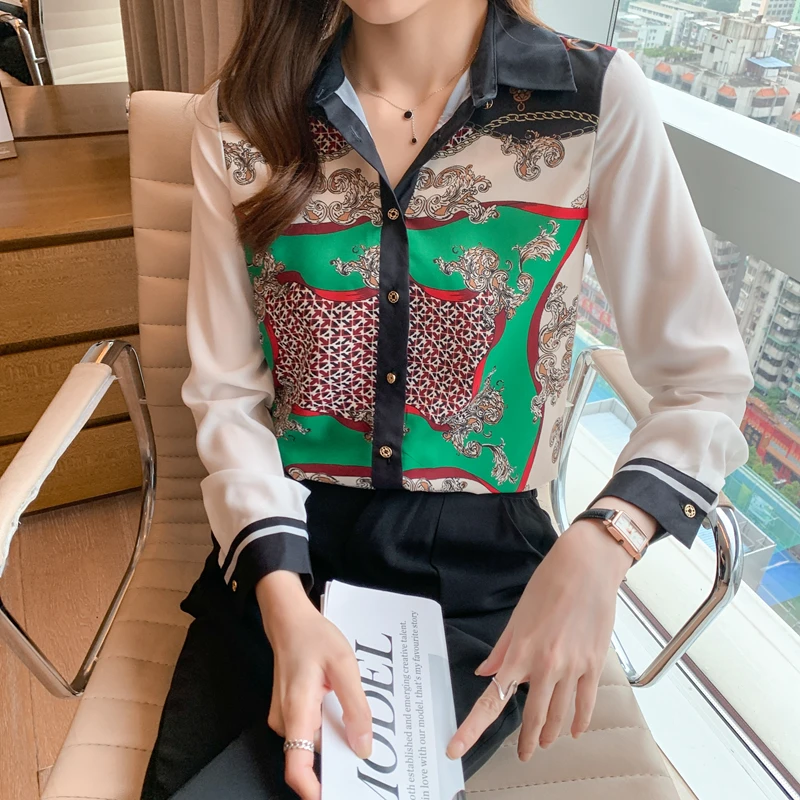 Chikichi 2021 Spring and Autumn New Style Korean Fashion Loose Lapel Contrast Printing Satin Button Long-sleeved Shirt Women
Chikichi 2021 Spring and Autumn New Style Korean Fashion Loose Lapel Contrast Printing Satin Button Long-sleeved Shirt Women