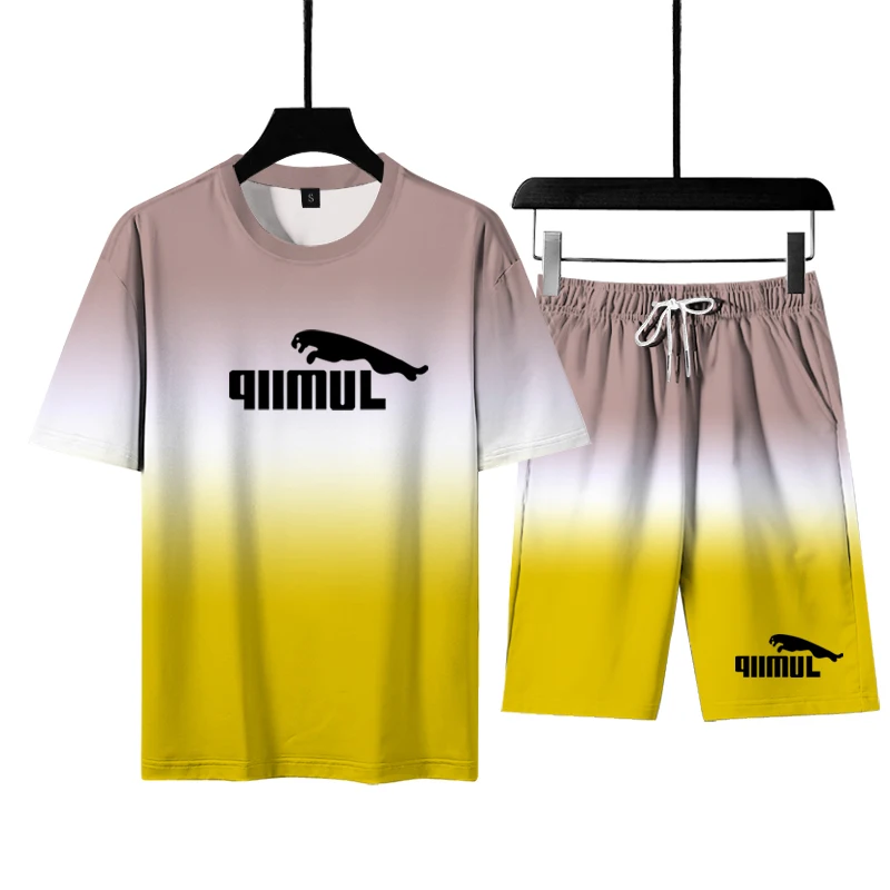2021 men's T-shirt + Shorts Set, 3D printing short sleeve T-shirt, single stripe color matching T-shirt, loose T-shirt, boutique
2021 men's T-shirt + Shorts Set, 3D printing short sleeve T-shirt, single stripe color matching T-shirt, loose T-shirt, boutique