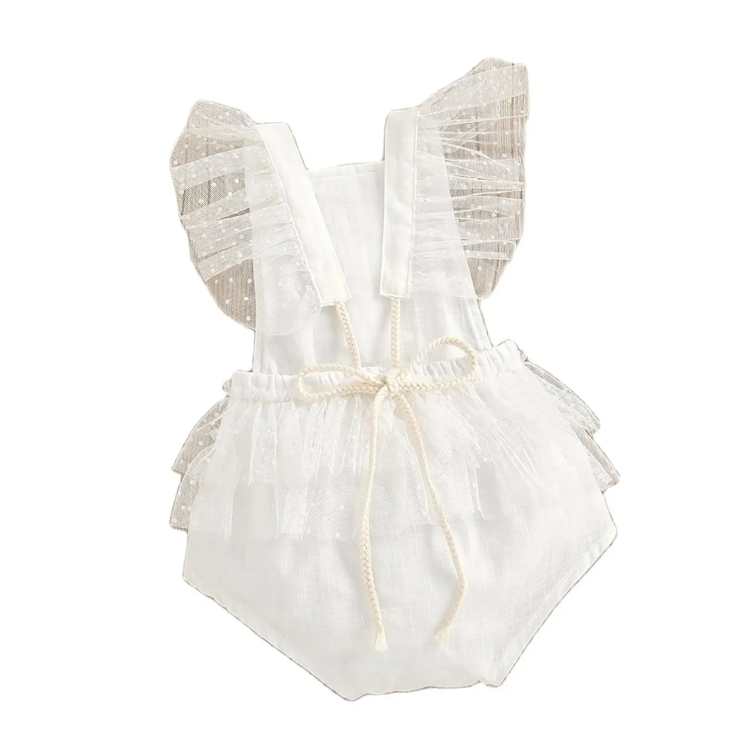 2022 Summer Hot-Selling Children's Clothing New Fashion Baby Girl Lace-Up Multi-Layer Mesh Lace One-Piece Triangle Romper
2022 Summer Hot-Selling Children's Clothing New Fashion Baby Girl Lace-Up Multi-Layer Mesh Lace One-Piece Triangle Romper