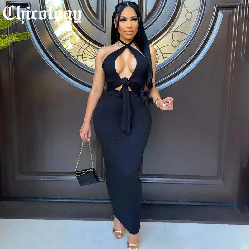 Chicology Women Summer 2021 Sexy Strappy Cross Halter Neck Long Prom Club Dress Hollow Out Sleeveless Bodycon Birthday Dresses
Chicology Women Summer 2021 Sexy Strappy Cross Halter Neck Long Prom Club Dress Hollow Out Sleeveless Bodycon Birthday Dresses