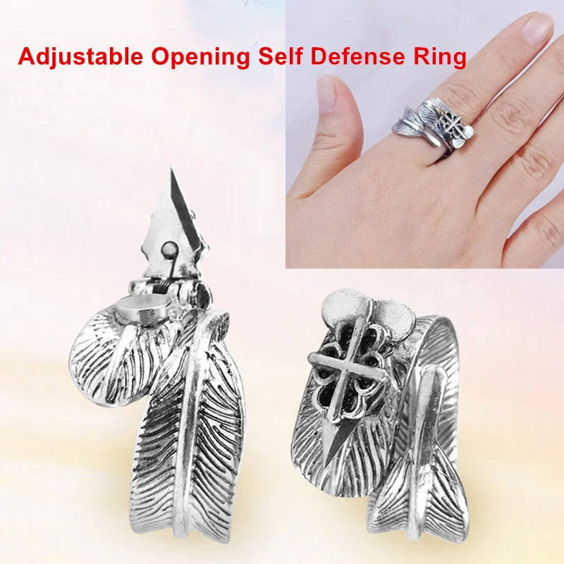 Adjustable Opening Self Defense Ring Personal Protection Outdoor Safety Hidden Blade Cutting Sharp Stab Vintage Emergency Gear
Adjustable Opening Self Defense Ring Personal Protection Outdoor Safety Hidden Blade Cutting Sharp Stab Vintage Emergency Gear