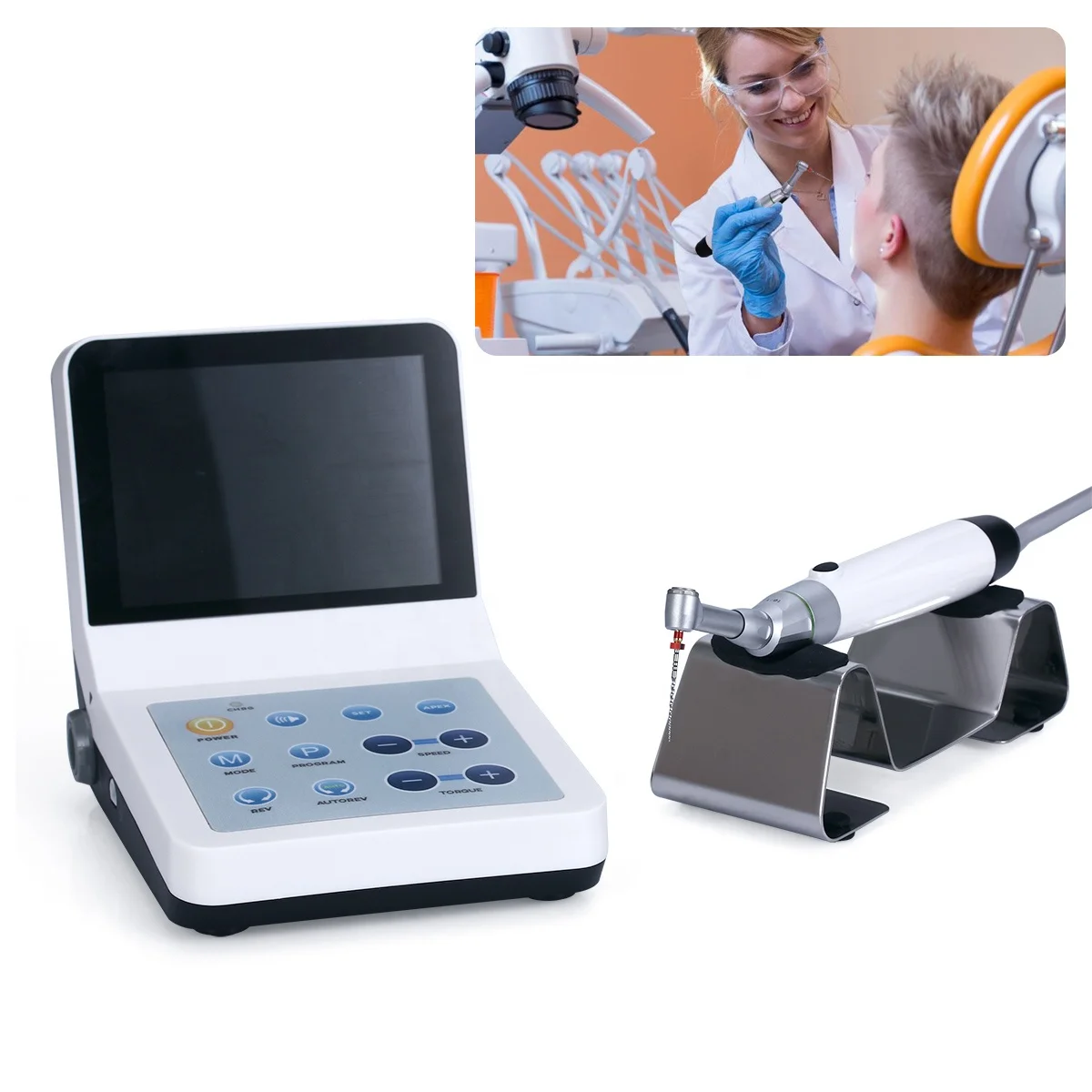 Dental Endo Motor Endodontic Treatment Root Canal Therapy Instrument R-SMART PLUS OLED Screen With Contra Angle
Dental Endo Motor Endodontic Treatment Root Canal Therapy Instrument R-SMART PLUS OLED Screen With Contra Angle